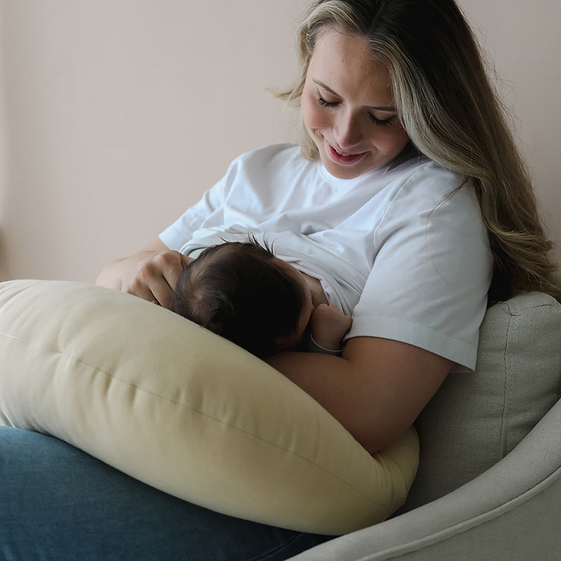 snuggle me organic feeding support nursing pillow mom and baby honey
