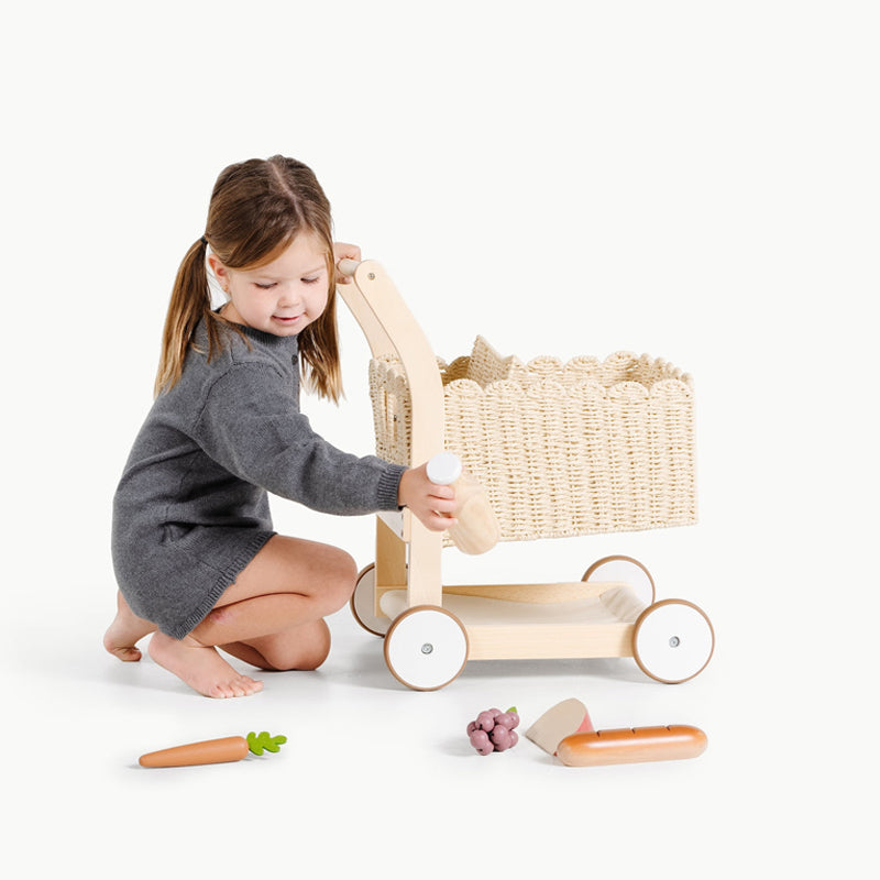 gathre kids playing shopping trolley and grocery set