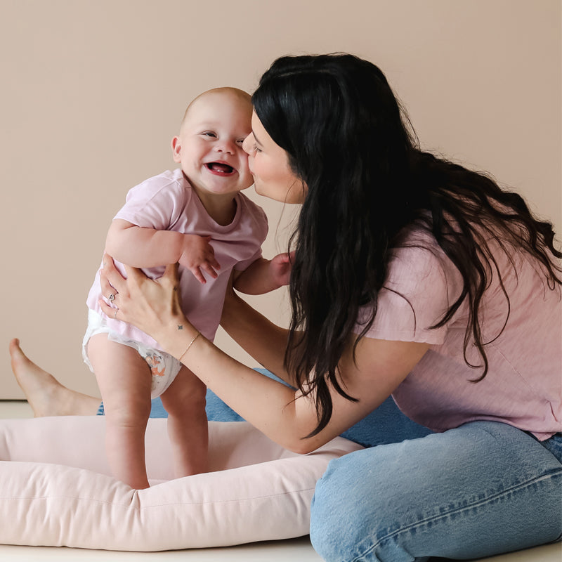 snuggle me organic infant lounger petal pink baby bed