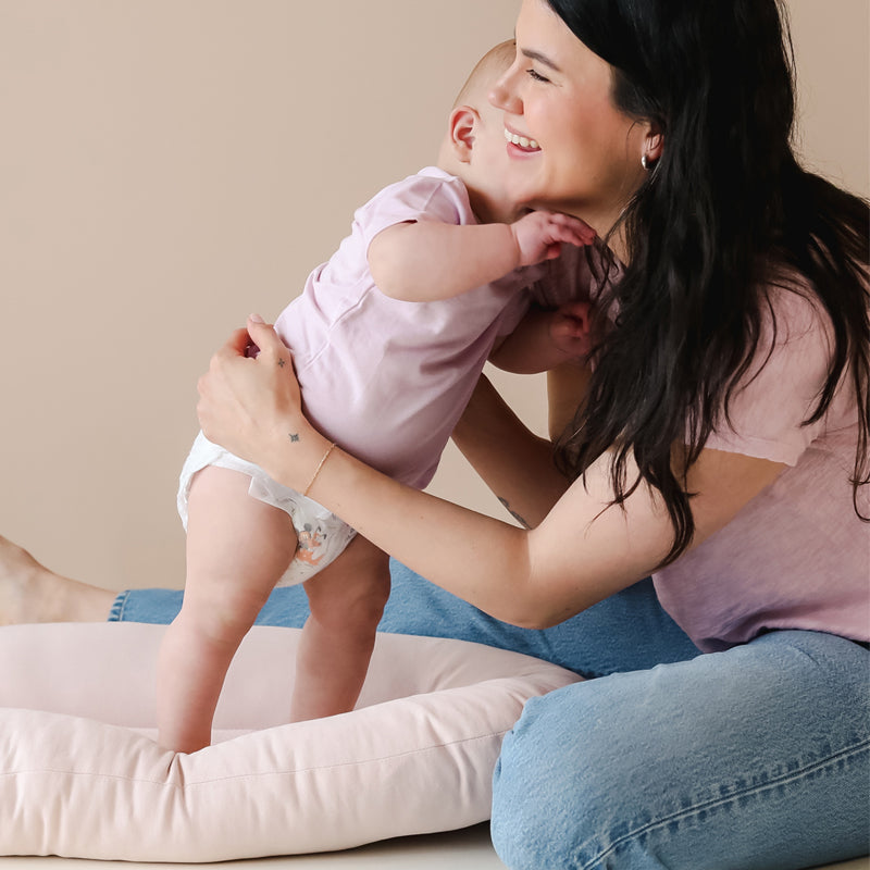 snuggle me organic infant lounger petal pink baby bed