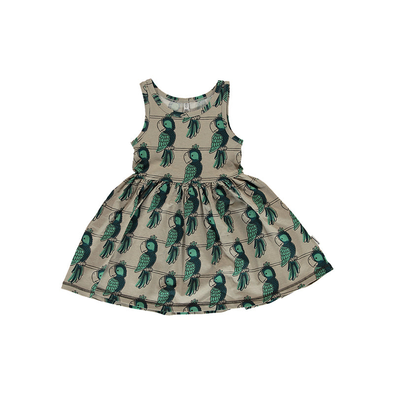 maxomorra parrot spin dress girls