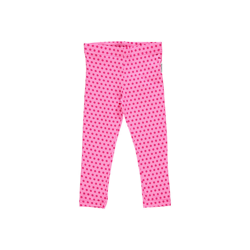 maxomorra polka dot pink leggings