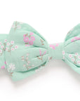 Seafoam Floral Bow Headband