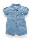 purebaby chambray onesie baby denim