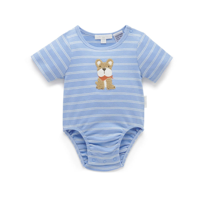 purebaby doggy bodysuit organic cotton baby bodysuit