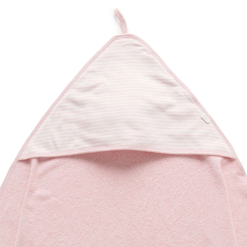 purebaby hooded towel pink newborn baby organic cotton bath towel