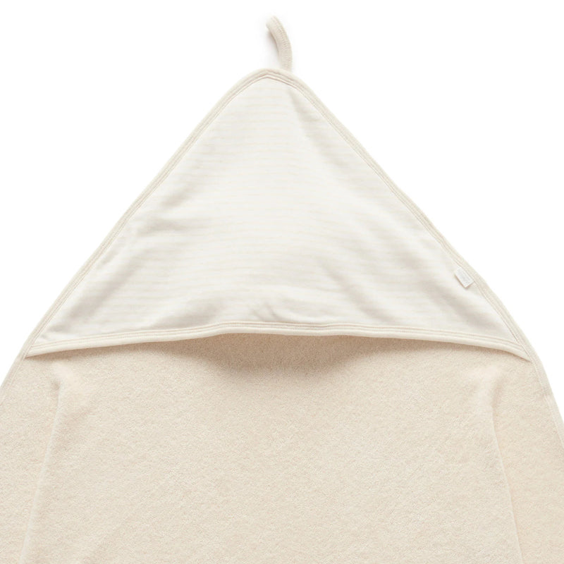 purebaby hooded towel wheat newborn baby organic cotton bath towel