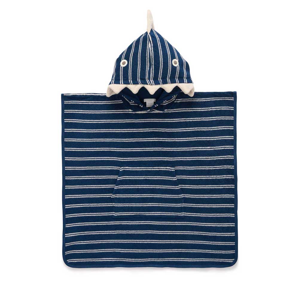 purebaby organic kids hooded towel animal marine stripe beach towel