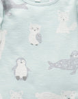 LS Textured Pyjama Set Mist Polar Friends