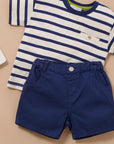 Knee Length Shorts Summer Navy