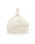 purebaby knot hat wheat melange newborn hat