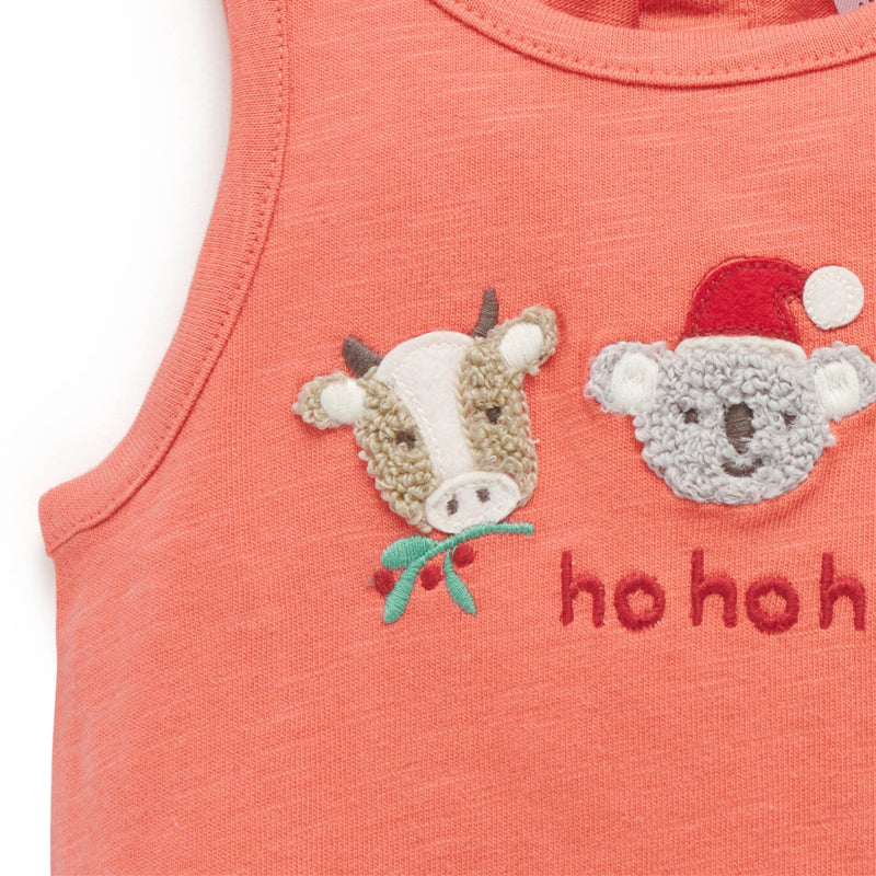 purebaby koala santa bodysuit organic cotton clothes baby christmas