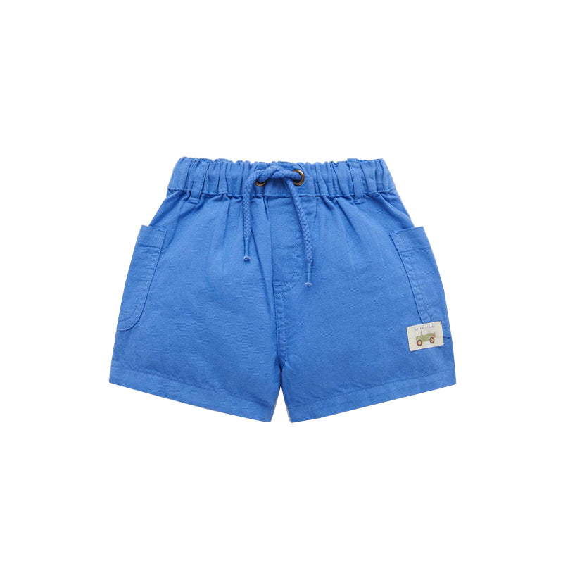 purebaby kids linen blend shorts