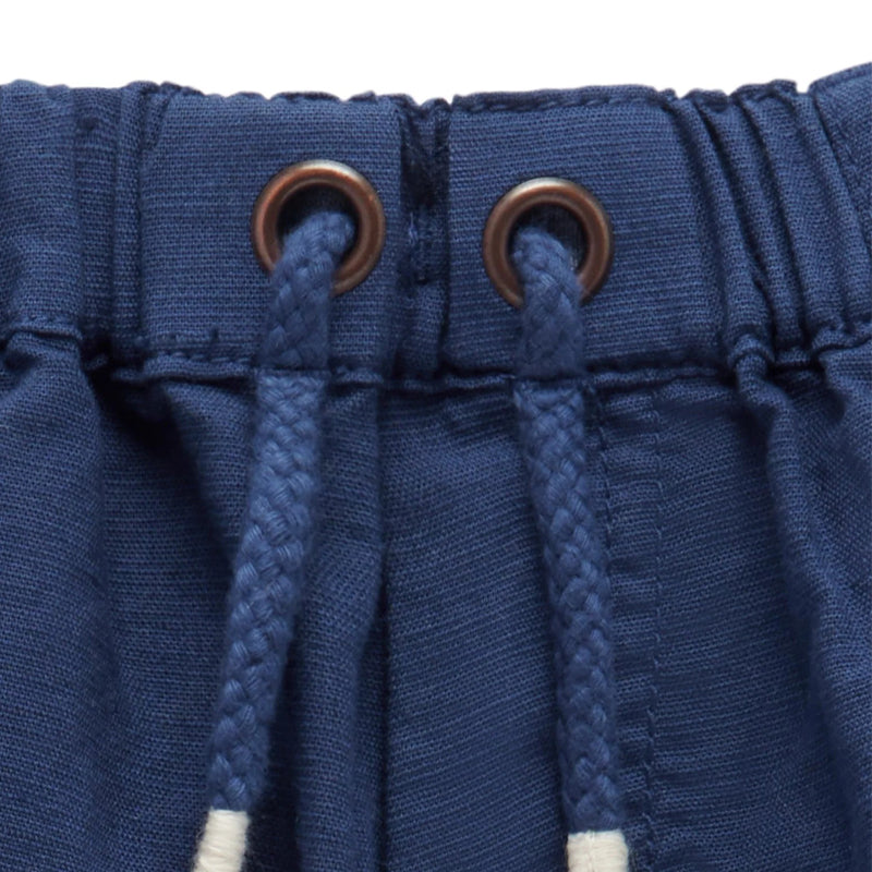 purebaby marine linen blend shorts kids shorts organic cotton shorts