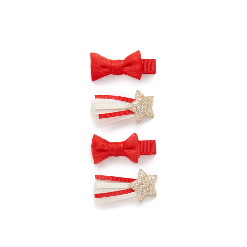 purebaby christmas baby hair clips