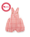 purebaby organic festive gingham overall red baby first christmas clothes