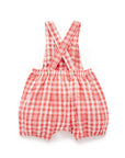 Festive Gingham Linen Overalls