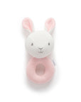 purebaby organic knitted rabbit rattle newborn baby toy