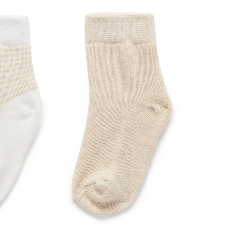 Wheat Vanilla Organic Socks (Set of 3)