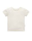 purebaby pointelle tee white baby tee