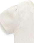 purebaby pointelle tee white baby tee