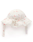 purebaby organic rosebud sun hat baby girl