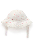 purebaby organic rosebud sun hat baby girl