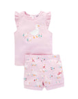 purebaby organic pj set baby toddler pyjama pink