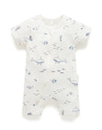 purebaby short zip growsuit nautical