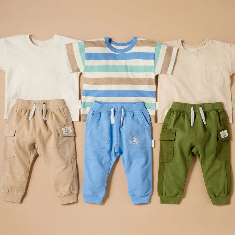 purebaby marine slouchy pants organic cotton baby pants