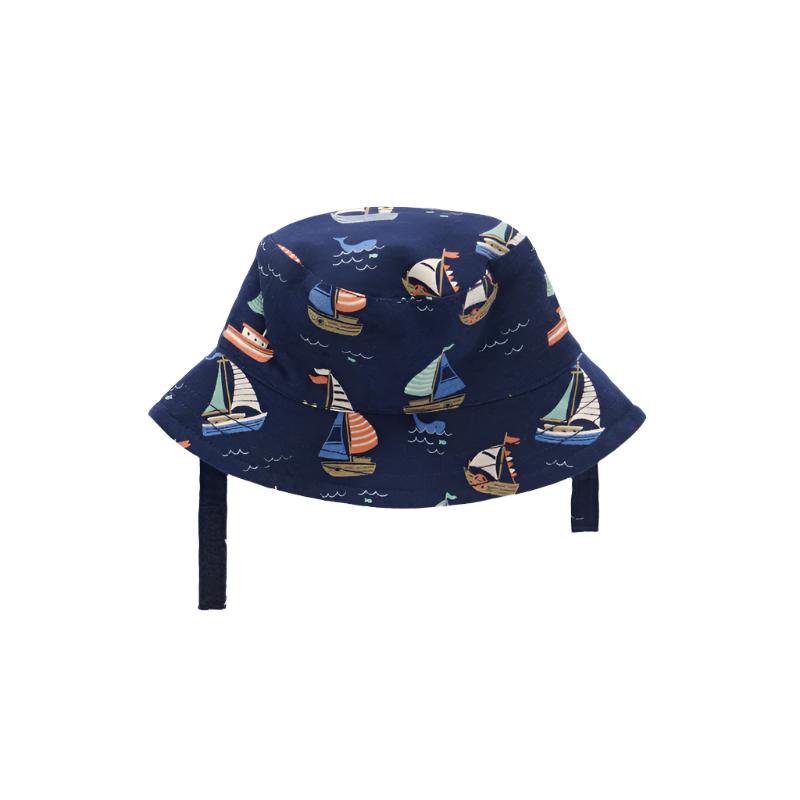 purebaby organic yacht reversible bucket hat for baby