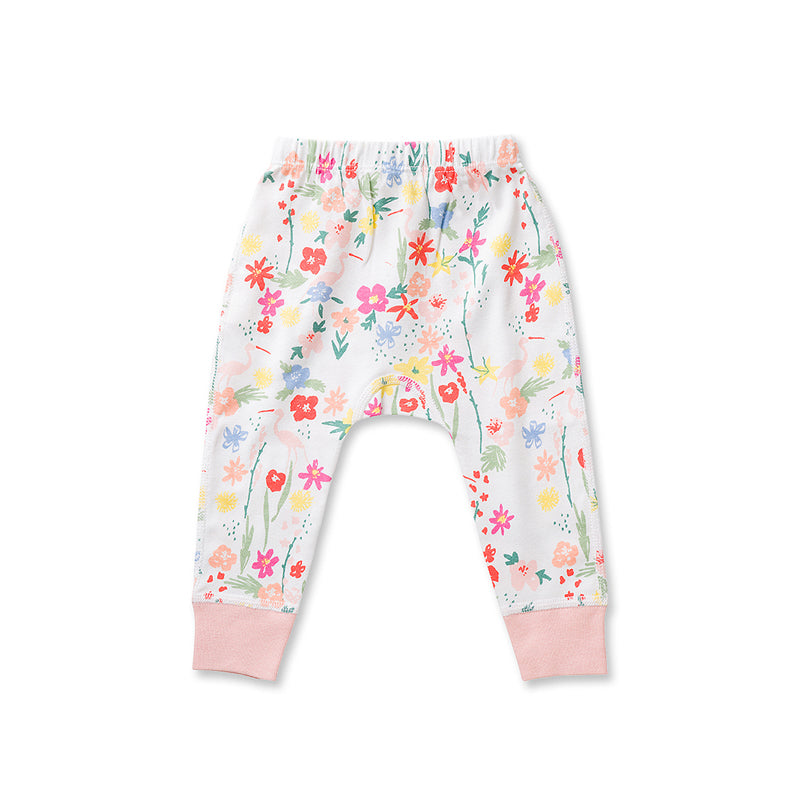 sapling floral pants organic cotton baby pants