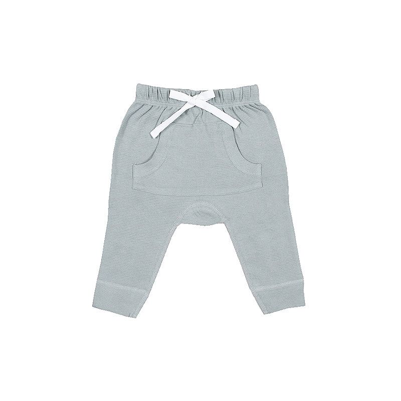 sapling baby organic cotton waffle pants