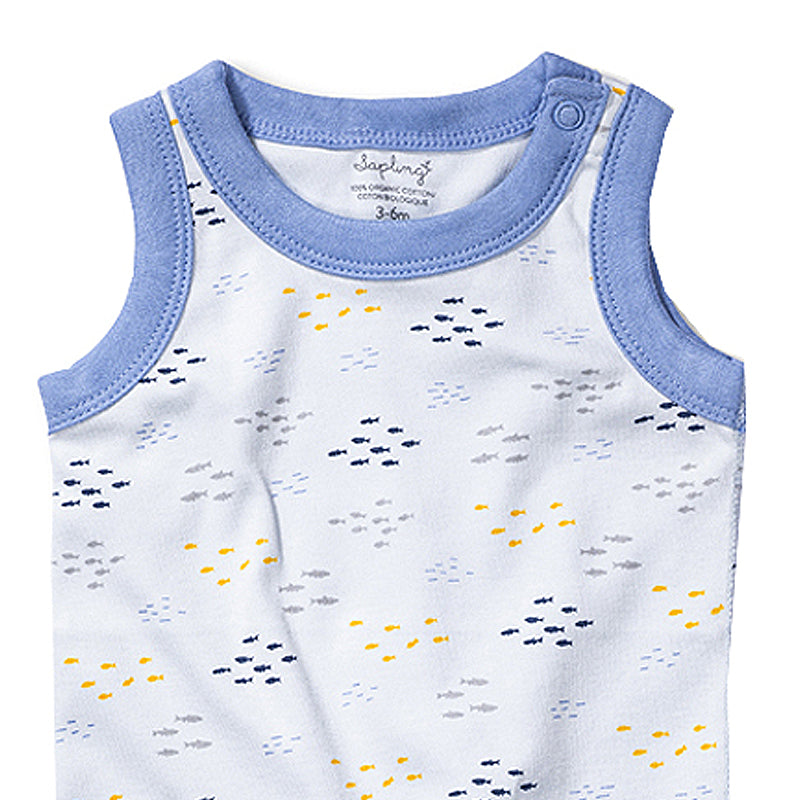 sapling sardines tank top organic cotton baby tank