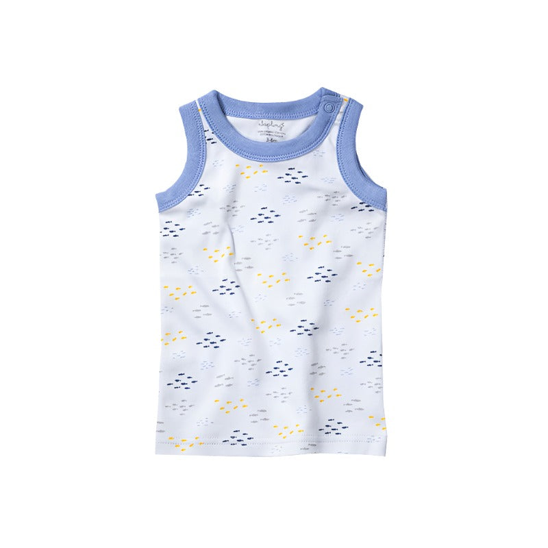 sapling sardines tank top organic cotton baby tank