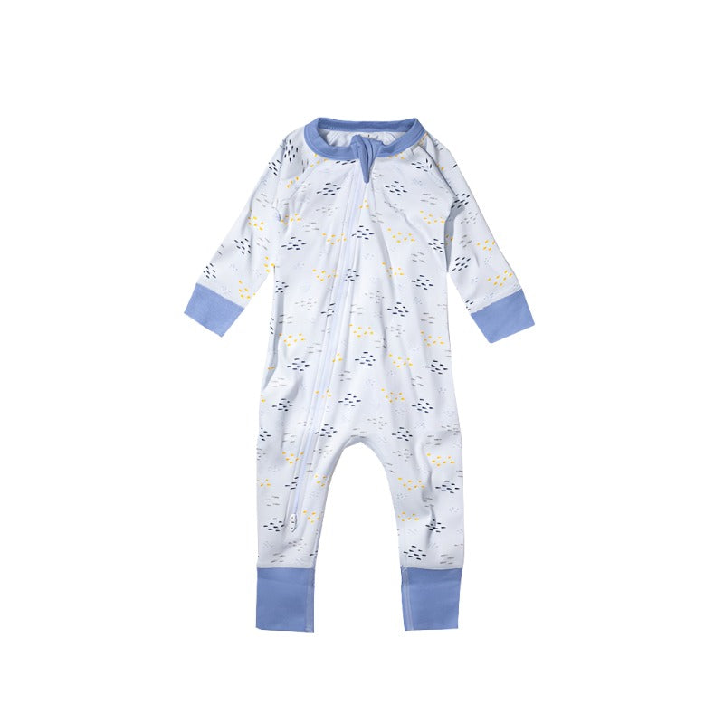 sapling sardines zip romper organic cotton romper