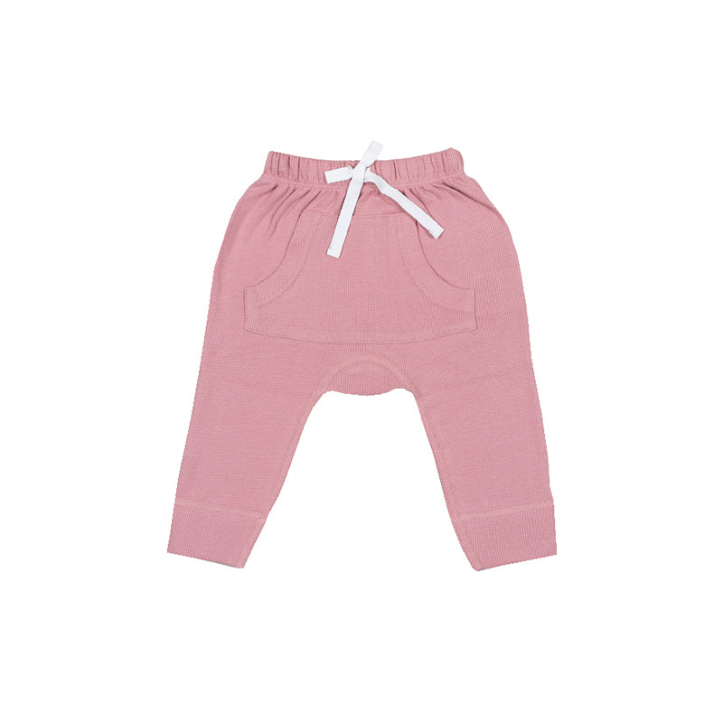 sapling child bramble pink waffle pants baby pants