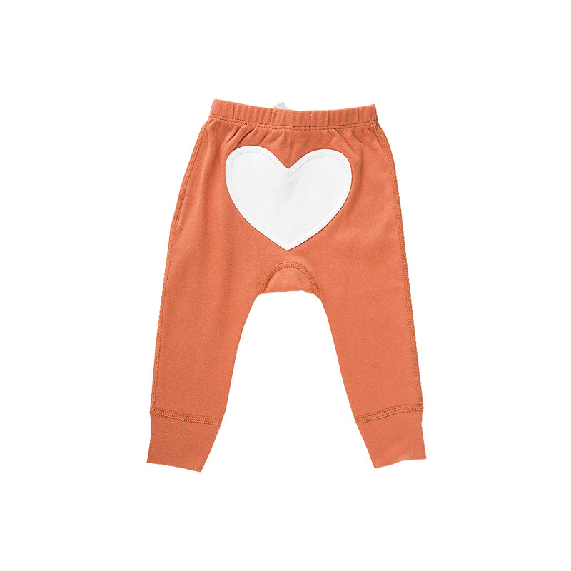 sapling child fox brown heart pants baby pants