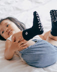 stuckies anti slip baby sock black