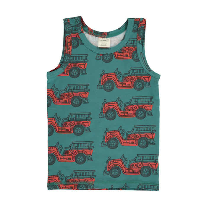 Fire Truck Kids Tank Top