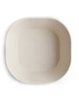 mushie kids square bowl dinnerware ivory