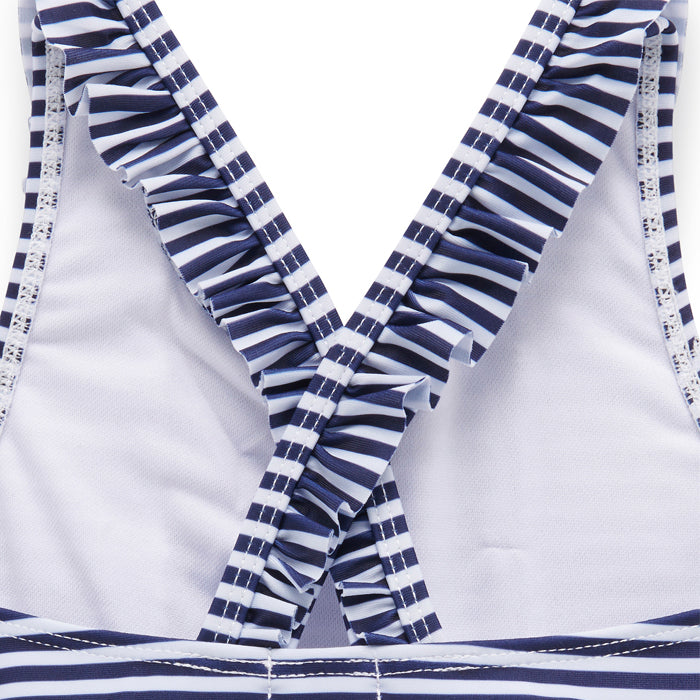 purebaby organic french stripe swimsuit baby