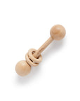 purebaby natural wooden rattle baby toy