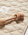 purebaby natural wooden rattle baby toy