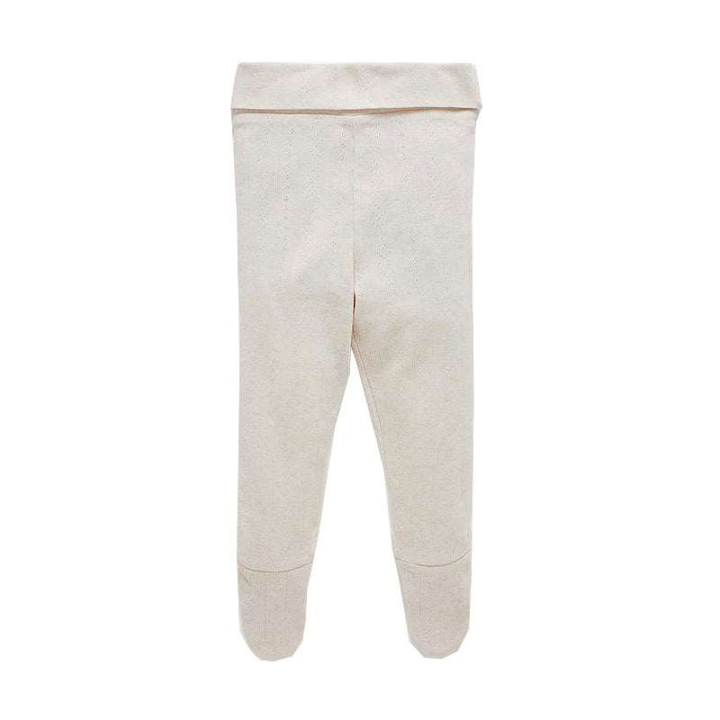 Pointelle Footed Legging Wheat Melange