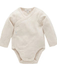 purebaby organic pointelle long sleeve wrap bodysuit newborn baby