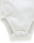 Pointelle LS Wrap Bodysuit White