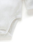 Pointelle LS Wrap Bodysuit White
