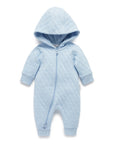 purebaby quilted growsuit baby travel baby winter wear