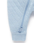 Quilted Growsuit Soft Blue Melange